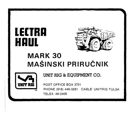 Caterpillar Mining Truck Mark 30 Machine Manual BI007451 HR