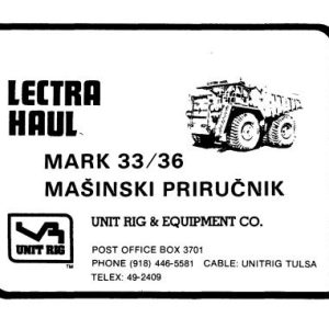 Caterpillar Mining Truck Mark 33 Mark 36 Technical Manual