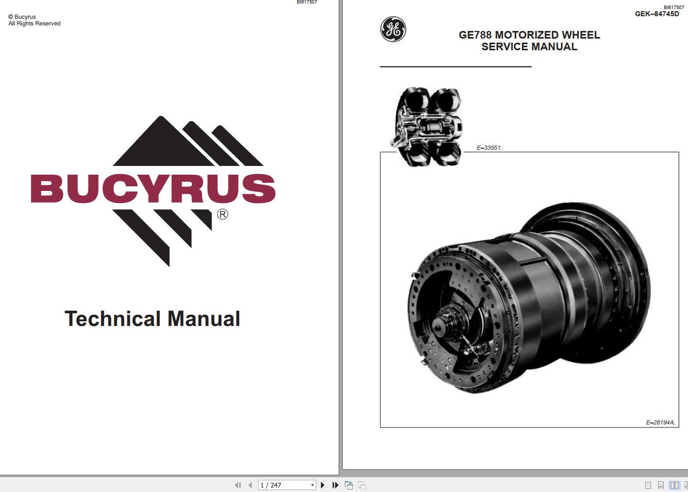 Caterpillar Motorized Wheel GE788 Service Manual BI617507