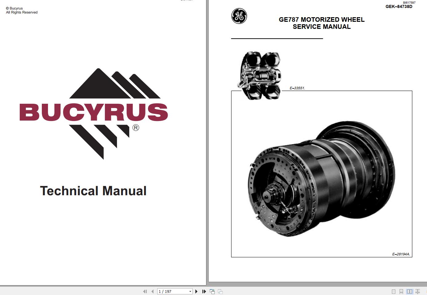 Caterpillar Motorized Wheel GE87 Service Manual BI617597