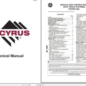 Caterpillar OHV Truck System MG106 to MG110 MG114 Vehicle Test Instruction BI617483
