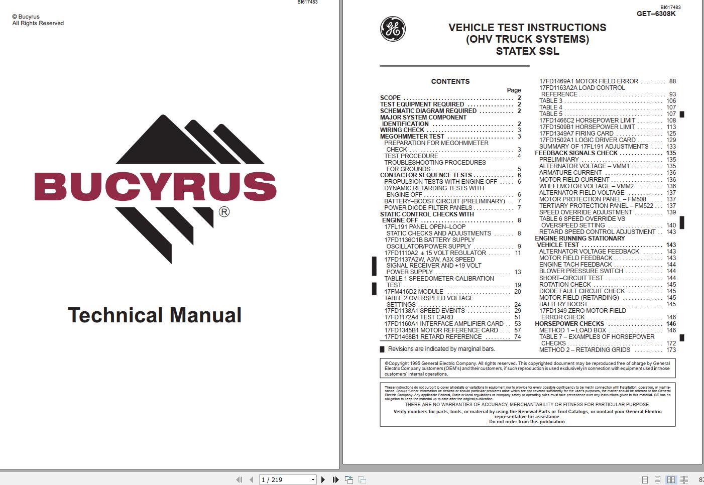 Caterpillar OHV Truck System MG106 to MG110 MG114 Vehicle Test Instruction BI617483