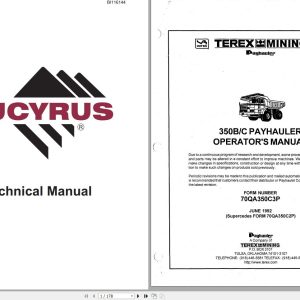 Caterpillar Pay Hauler 350B 350C Operators Manual BI116144