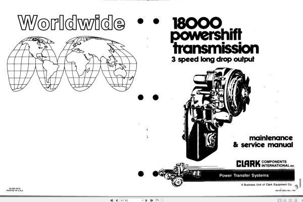 Caterpillar Powershift Transmission 18000 Maintenance And Service Manual