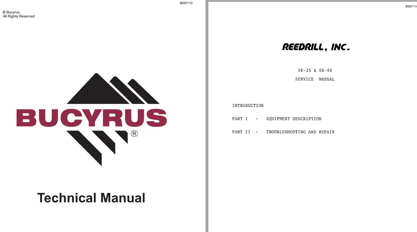Caterpillar Reedrill SK25 SK40 Service Manual