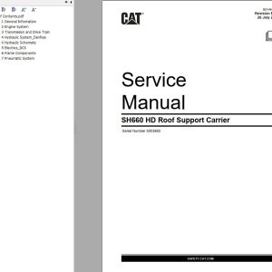 Caterpillar Roof Support Carrier SH660HD Service Manual