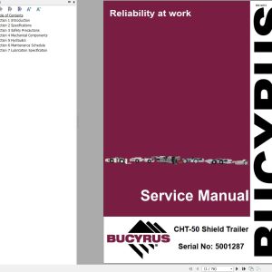 Caterpillar Shield Trailer CHT 50 Service Manual