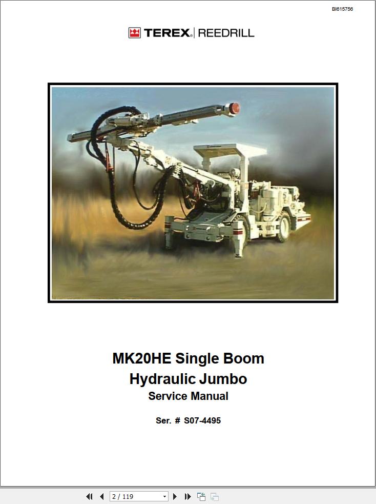 Caterpillar Single Boom Hydraulic Jumbo MK20HE Service Manual BI615756