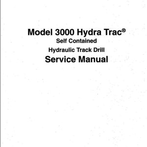 Caterpillar Track Drill 3000 Service Manual BI009793