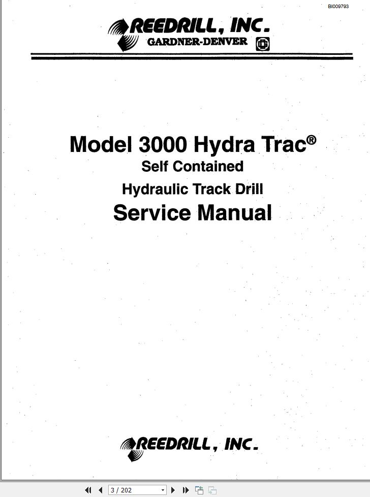 Caterpillar Track Drill 3000 Service Manual BI009793