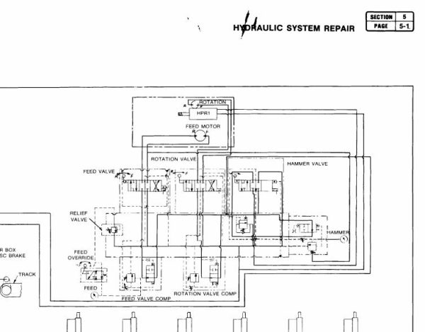Caterpillar Track Drill SCH3500A Hydraulic Schematic BI008750