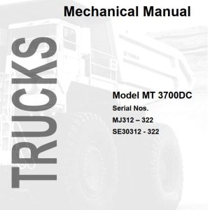 Caterpillar Truck Component MT 3700DC Mechanical Manual EN FR