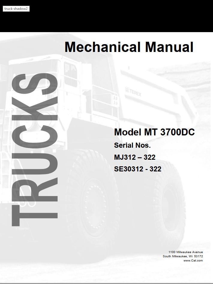 Caterpillar Truck Component MT 3700DC Mechanical Manual EN FR