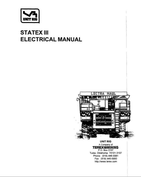 Caterpillar Truck Components Statex III Electrical Manual BI007309