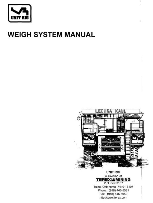 Caterpillar Truck Components Weigh System Manual BI007299