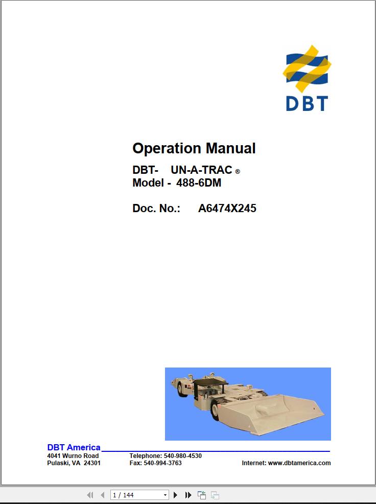 Caterpillar UN A TRAC 488 6DM Operation Manual