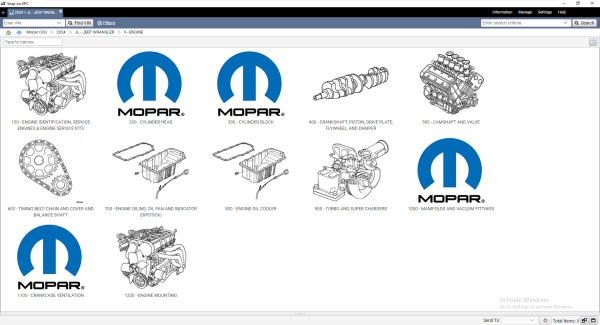 Chrysler FCA EPC5 International 02.2024 Spare Parts Catalogue VMware 3