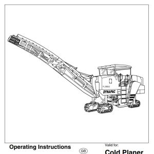 Dynapac Cold Planer PL2000S PL2000LS Operating Instruction