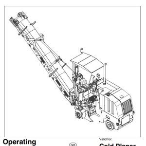Dynapac Cold Planer PL500S PL20S Operation Maintenance Manual