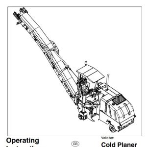 Dynapac Cold Planer PL600S Operating Instruction
