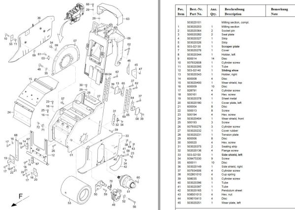 Dynapac Compact Planer PL500 PL20S Spare Parts Catalogue 1