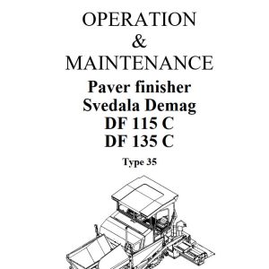Dynapac DF115C DF135C Operation Maintenance Manual PDF 1
