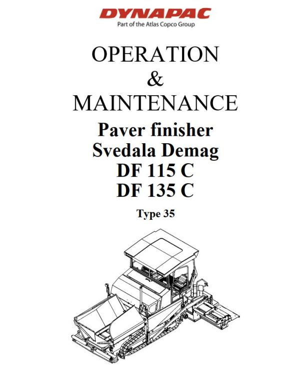 Dynapac DF115C DF135C Operation Maintenance Manual PDF 1