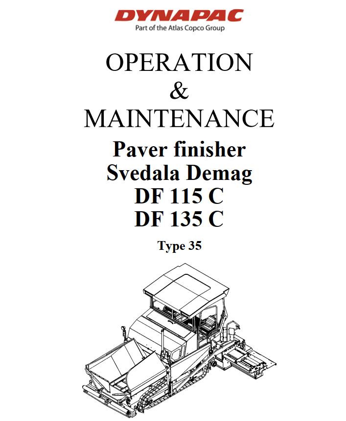 Dynapac DF115C DF135C Operation Maintenance Manual PDF 1