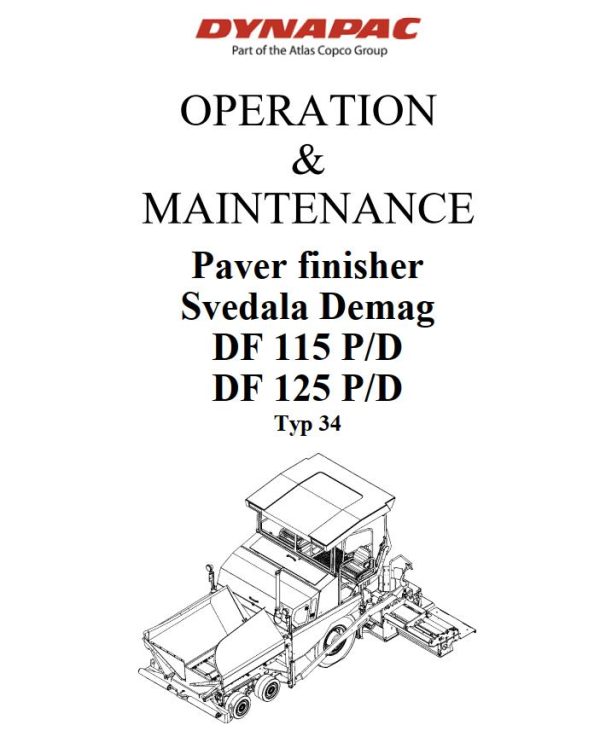 Dynapac DF115P DF125D Operation Maintenance Manual PDF 1