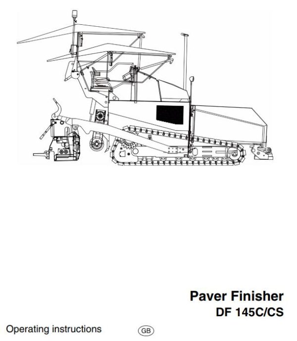 Dynapac DF145C DF145CS Operation Maintenance Manual PDF 1