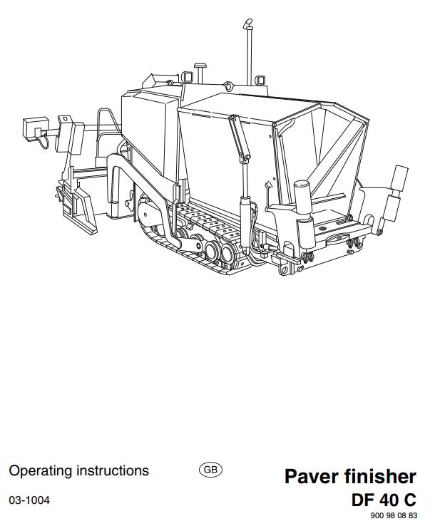 Dynapac DF40C Operation Maintenance Manual PDF 1