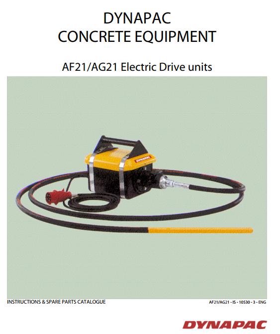 Dynapac Drive unit AM15 to D Power Instruction Spare Parts Catalogue