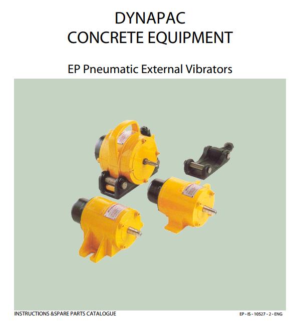 Dynapac External Vibrators ER EP Instruction Spare Parts Catalogue