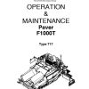 Dynapac F1000T Operation Maintenance Manual PDF 1