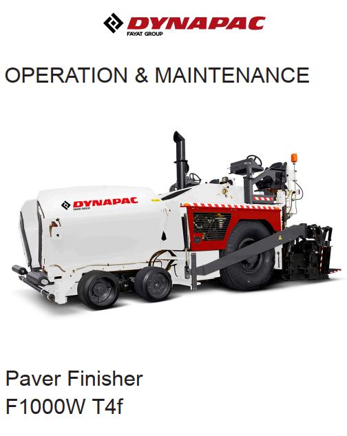 Dynapac F1000W T4f Operation Maintenance Manual PDF 1 2