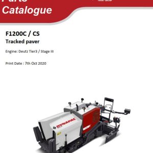 Dynapac F1200C F1200CS Parts Operation Maintenance Manual PDF 1