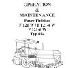 Dynapac F121W F121 4W F121 6W Operation Maintenance Manual PDF 1