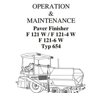 Dynapac F121W F121 4W F121 6W Operation Maintenance Manual PDF 1