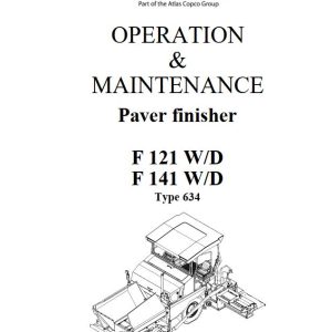 Dynapac F121W F141D Operation Maintenance Manual PDF 1