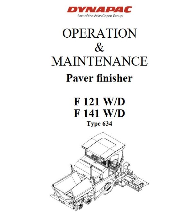 Dynapac F121W F141D Operation Maintenance Manual PDF 1
