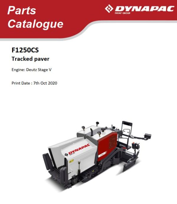 Dynapac F1250CS Parts Maintenance Operation Manual PDF 3