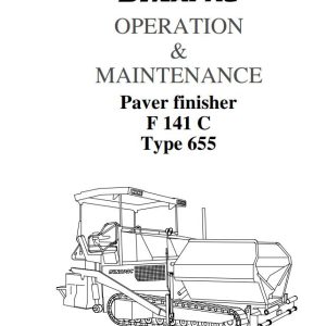 Dynapac F141C Operation Maintenance Manual PDF 1