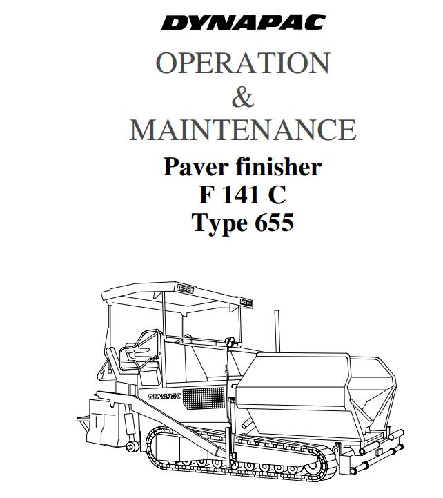 Dynapac F141C Operation Maintenance Manual PDF 1