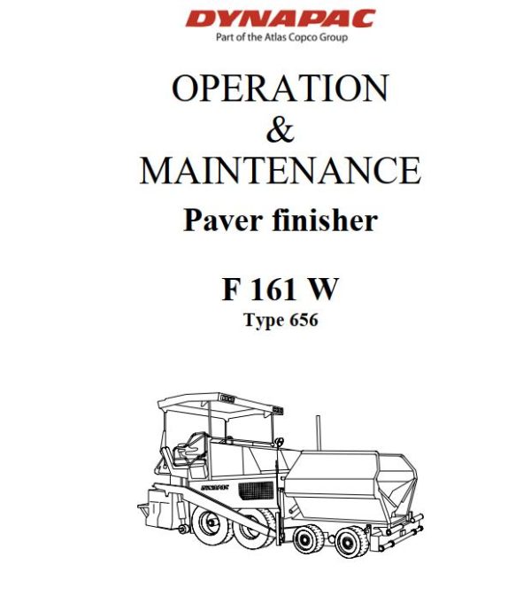 Dynapac F161W Operation Maintenance Manual PDF 1