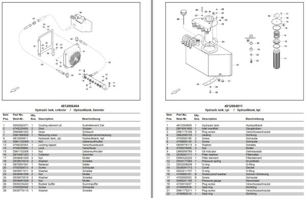 Dynapac F1700W Spare Parts List PDF 2