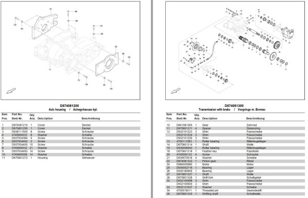 Dynapac F1700WS Spare Parts List PDF 2