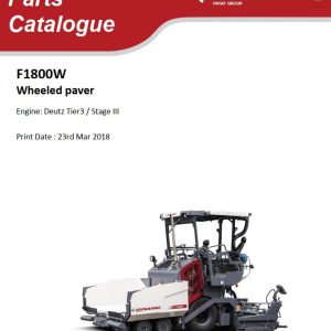 Dynapac F1800W Operation Maintenance Manual Parts PDF 2