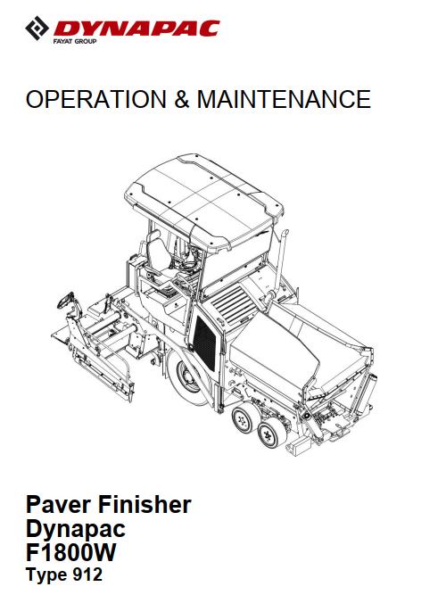Dynapac F1800W Operation Maintenance Manual Parts PDF 3