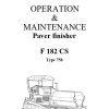 Dynapac F182CS Operation Maintenance Manual PDF 1