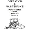 Dynapac F2500C F2500CS Operation Maintenance Manual PDF 1